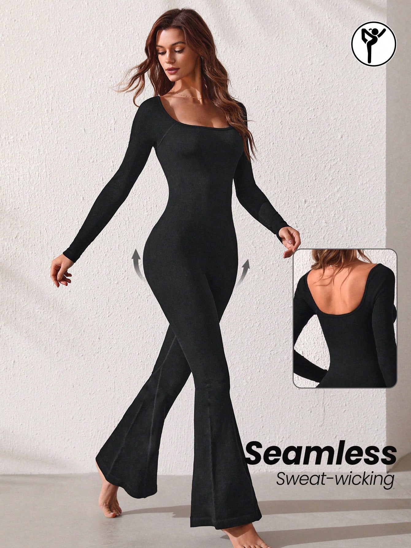 Solid Color Slim Fit Seamless Sport Jumpsuit