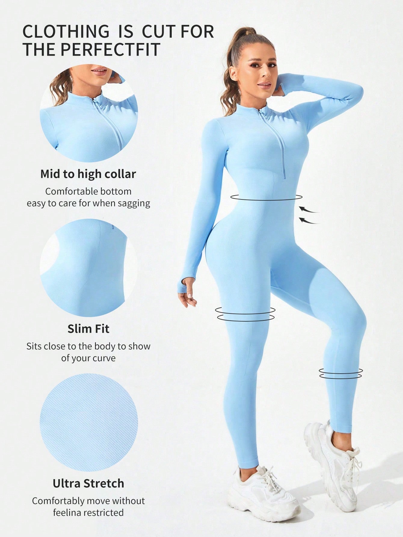 Solid Color Slim Fit Seamless Sport Jumpsuit