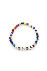 Mama Quote Beaded Stretch Bracelet - Keep It Tees Shop