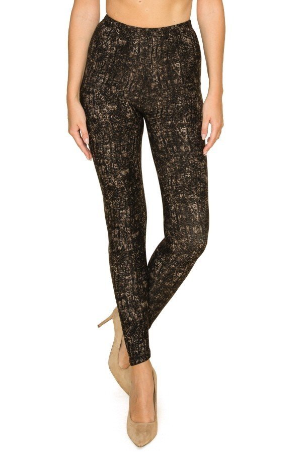 Multi Print, Full Length, High Waisted Leggings In A Fitted Style With An Elastic Waistband - K I T S H O P 