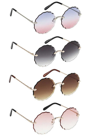 Modern Wavy Circle Sunglasses