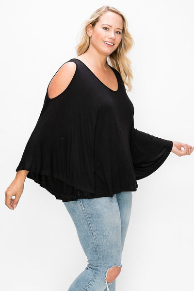 Solid Top Featuring Kimono Style Sleeves