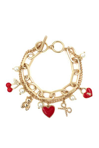 Fashion Heart Charm Bracelet